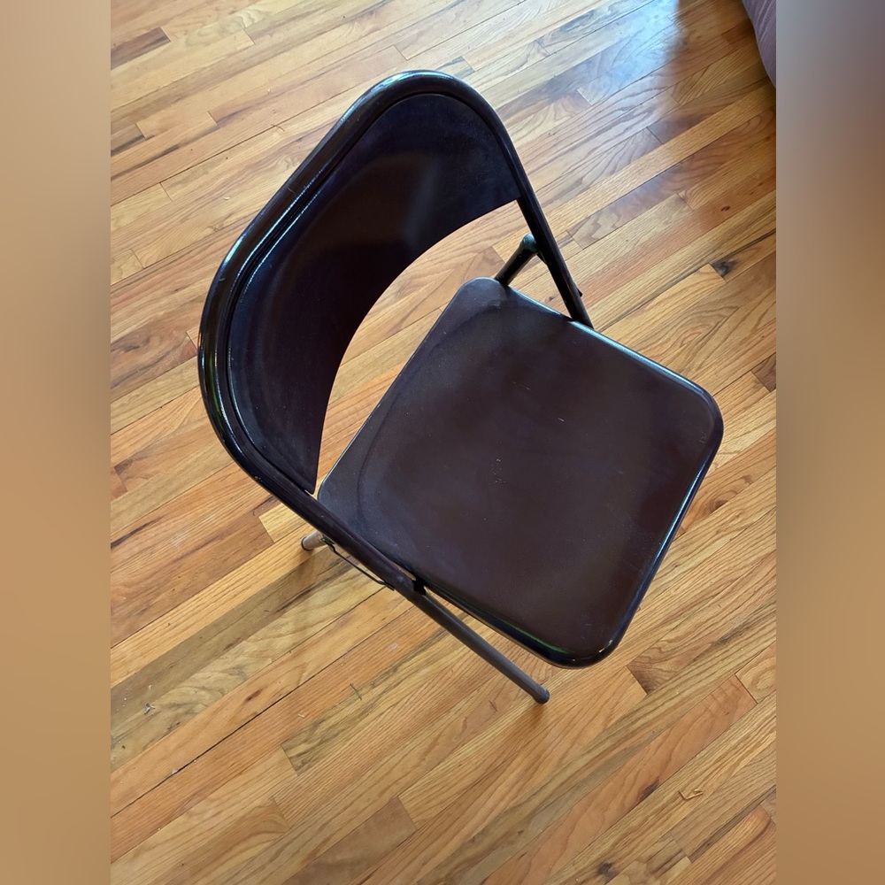 Brown Folding Chair meco brand metal heavy duty